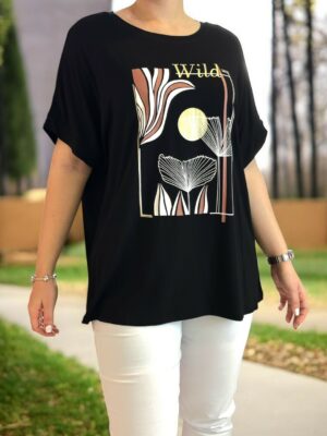 Μοντέρνα μπλούζα με στάμπα