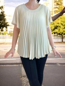 Trendy πλισέ μπλούζα