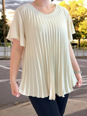 Trendy πλισέ μπλούζα