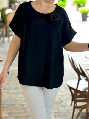 Ρομαντική μπλούζα με τριαντάφυλλο