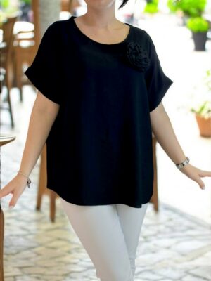 Ρομαντική μπλούζα με τριαντάφυλλο