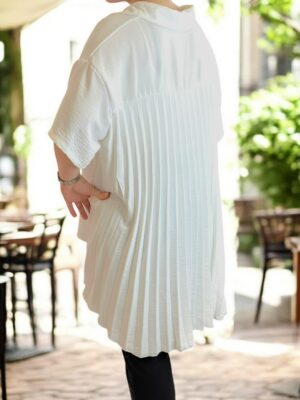 Fashion πουκάμισο με δυναμική πλισέ πλάτη
