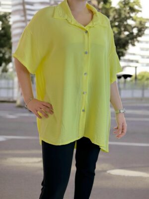 Fashion πουκάμισο με δυναμική πλισέ πλάτη