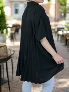 Fashion πουκάμισο με δυναμική πλισέ πλάτη