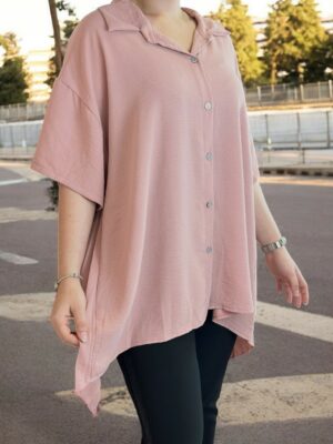 Fashion πουκάμισο με δυναμική πλισέ πλάτη