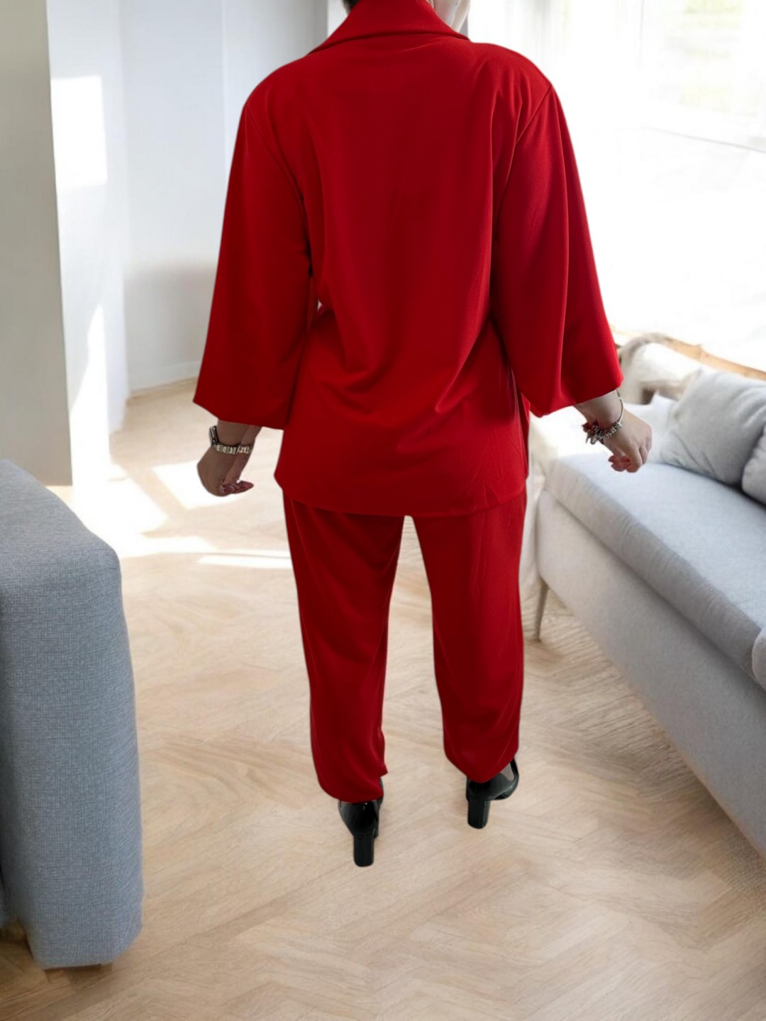 Power suit με balloon μανίκια