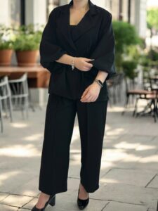 Power suit με balloon μανίκια