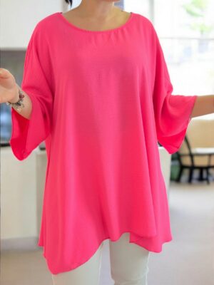 Γυναικεία μπλούζα με ελαφρώς καμπάνα μανίκια