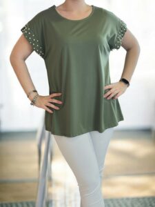 Μπλούζα με διακοσμητικές πέρλες