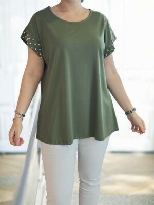 Μπλούζα με διακοσμητικές πέρλες