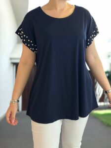 Μπλούζα με διακοσμητικές πέρλες