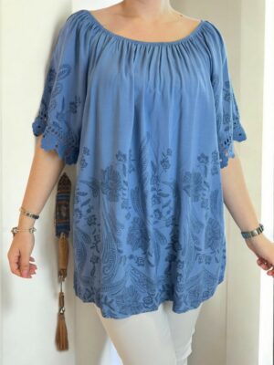 Μπλούζα  με λάστιχο στους ώμους