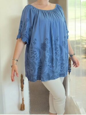 Μπλούζα  με λάστιχο στους ώμους