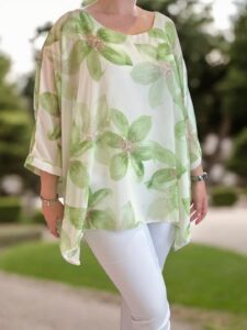 Αέρινη μπλούζα μουσελίνα με λουλουδάτο σχέδιο