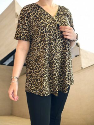 Μπλούζα με φερμουάρ και ελαστική εφαρμογή