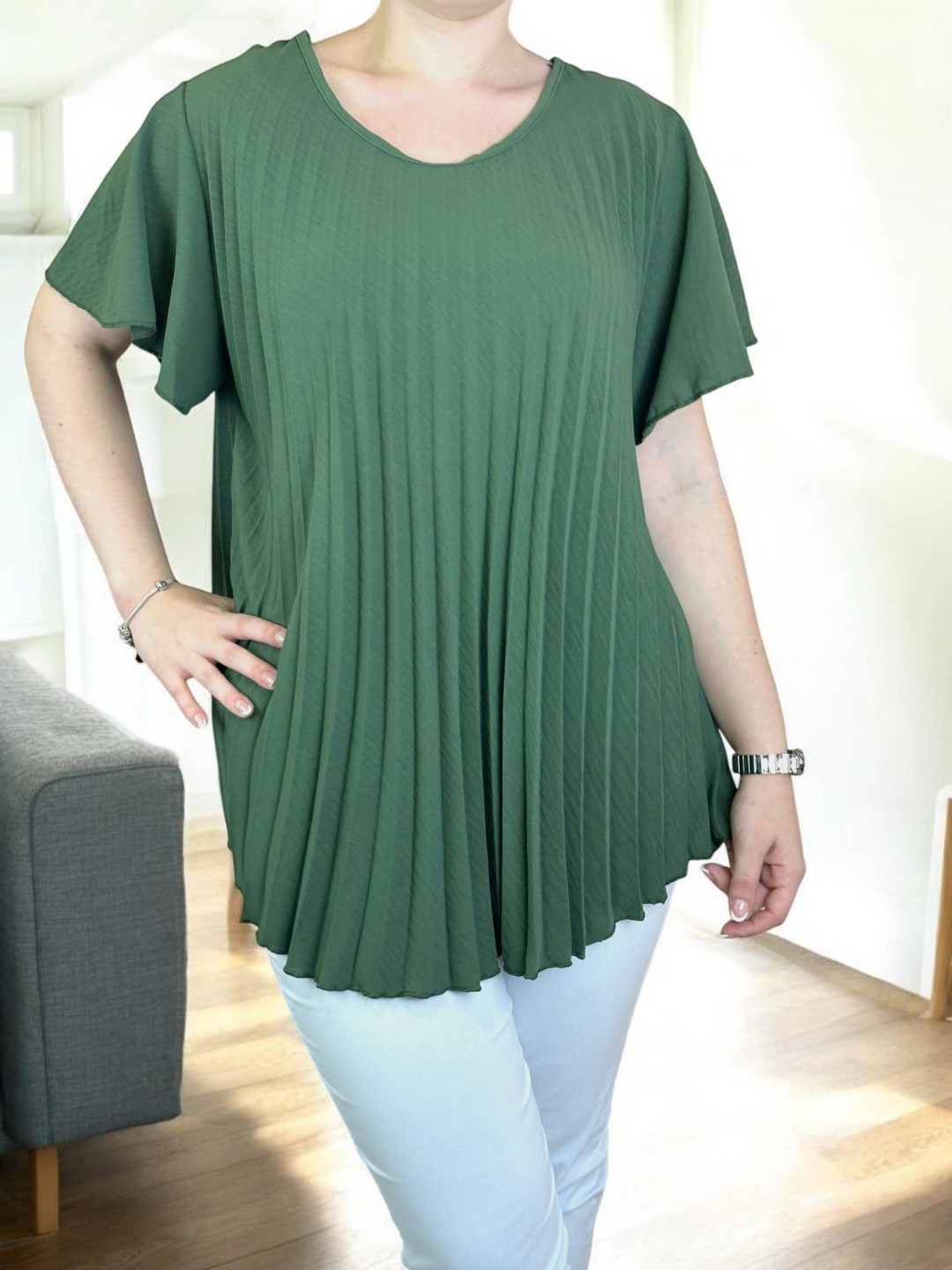 Trendy πλισέ μπλούζα