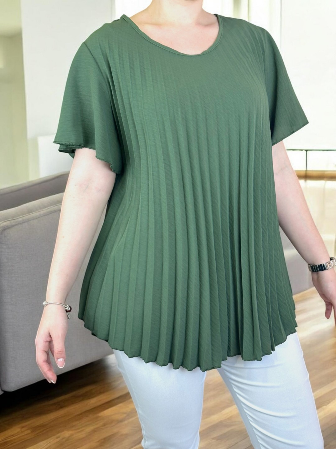 Trendy πλισέ μπλούζα