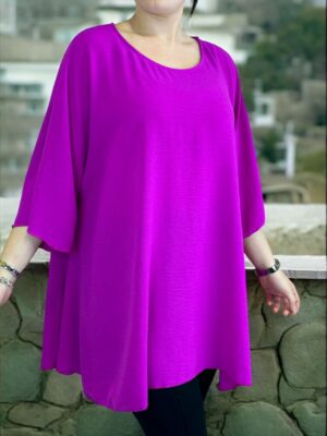 Γυναικεία μπλούζα με ελαφρώς καμπάνα μανίκια