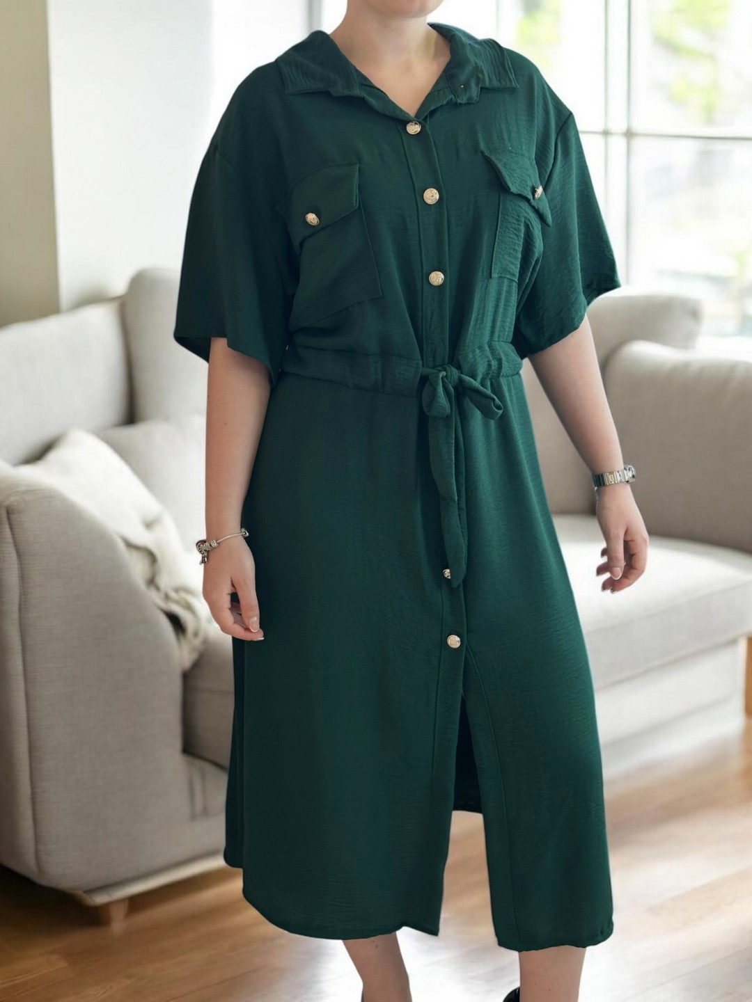 Button detail φόρεμα