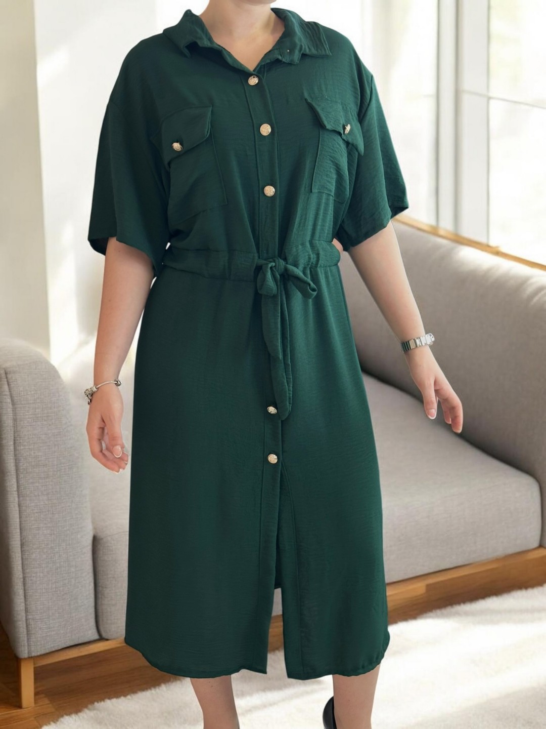 Button detail φόρεμα