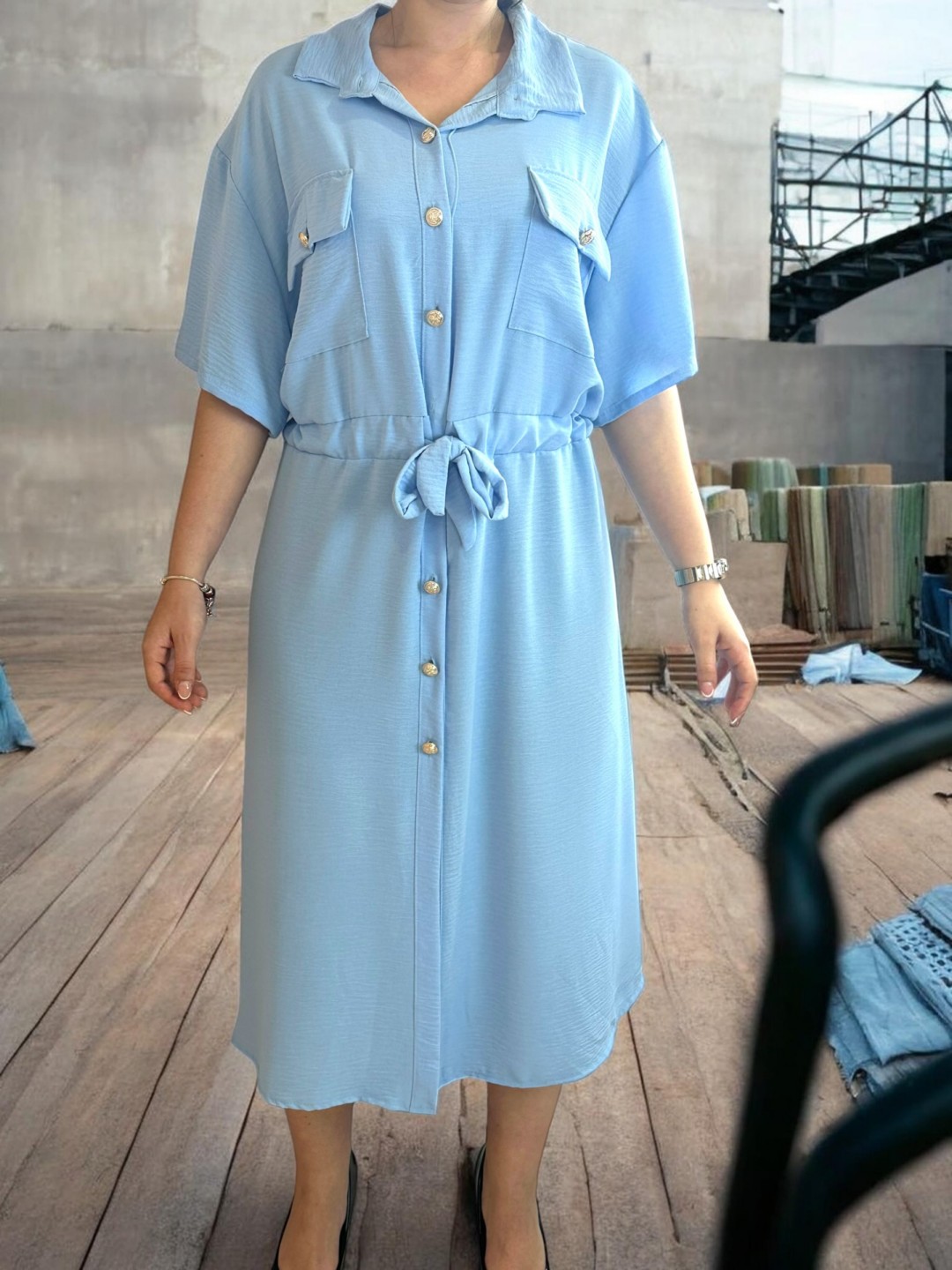 Button detail φόρεμα