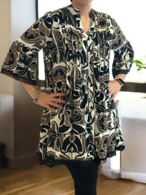 Fashion μακριά πουκάμισα με button detail