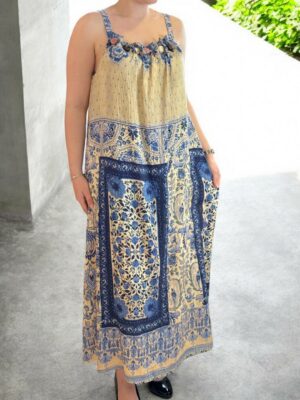 Αέρινο boho φόρεμα με τιράντες