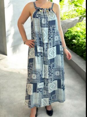 Αέρινο boho φόρεμα με τιράντες