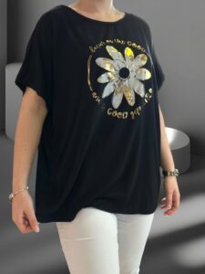 Μπλούζα με χαρούμενη στάμπα μαργαρίτα