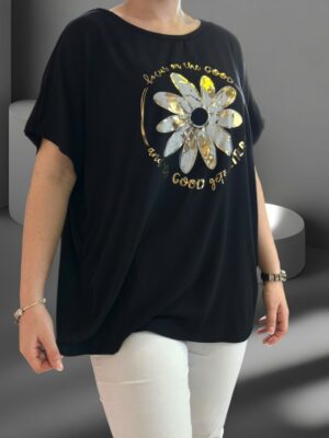 Μπλούζα με χαρούμενη στάμπα μαργαρίτα