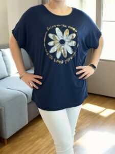 Μπλούζα με χαρούμενη στάμπα μαργαρίτα