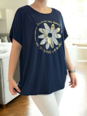 Μπλούζα με χαρούμενη στάμπα μαργαρίτα