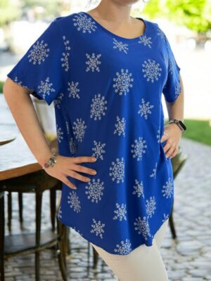 Κομψή μπλούζα Α γραμμής με σχέδιο