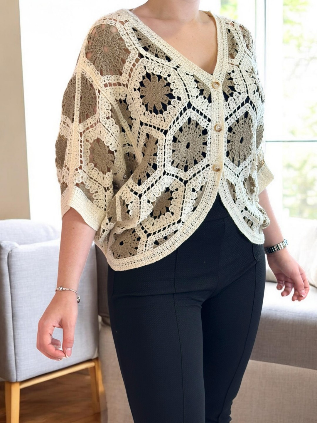 Fashion μπολερό σε πλεκτή υφή