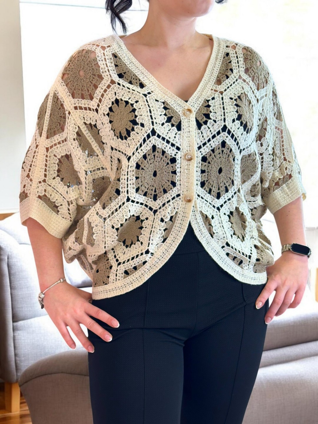 Fashion μπολερό σε πλεκτή υφή