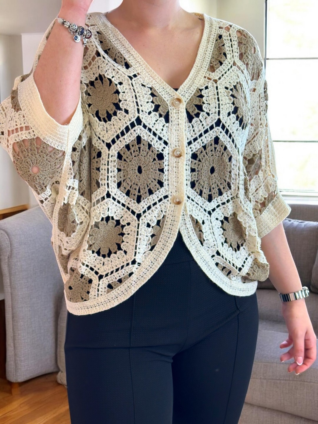 Fashion μπολερό σε πλεκτή υφή