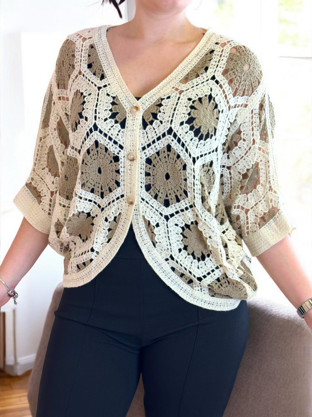 Fashion μπολερό σε πλεκτή υφή