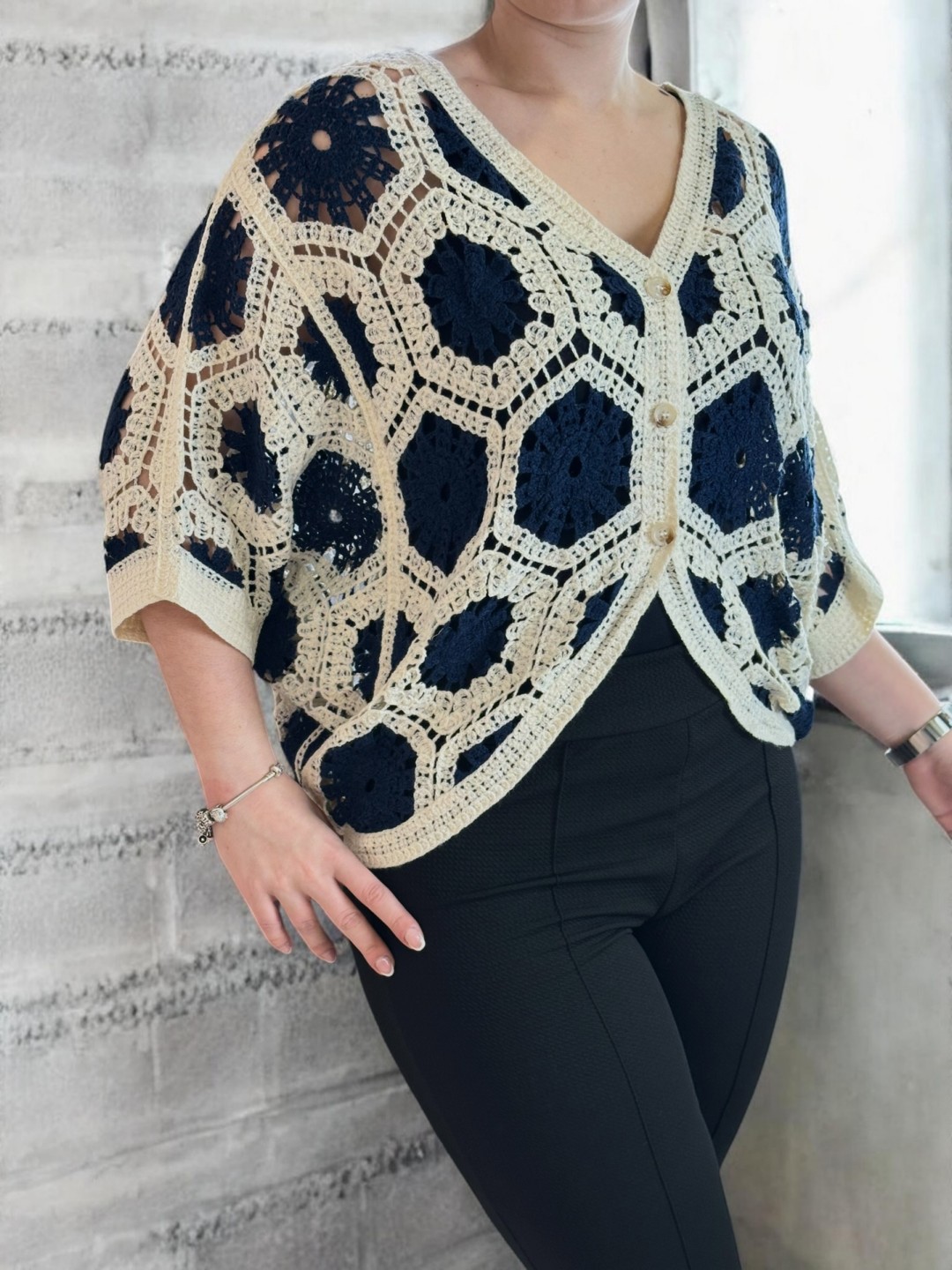 Fashion μπολερό σε πλεκτή υφή