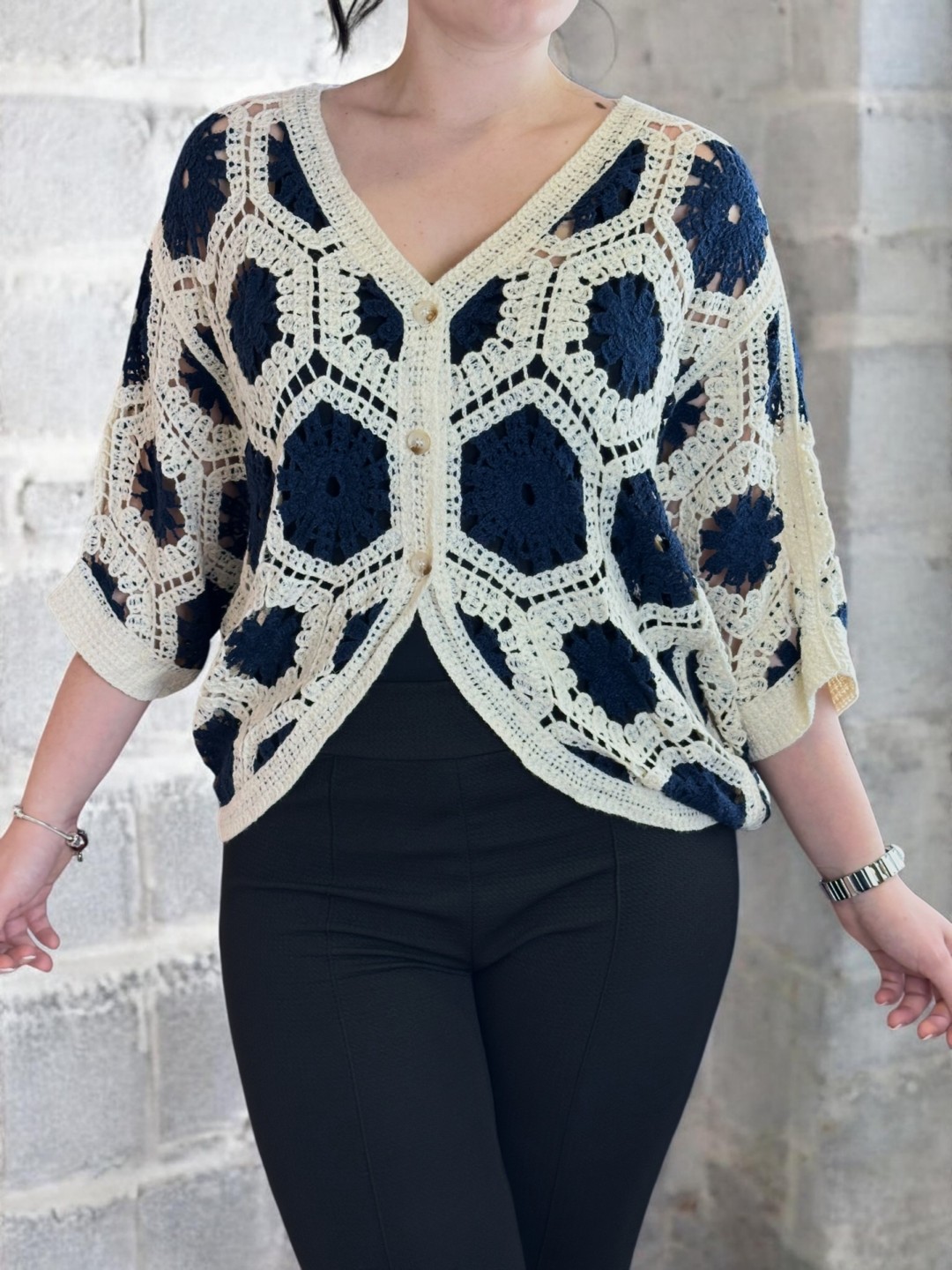 Fashion μπολερό σε πλεκτή υφή