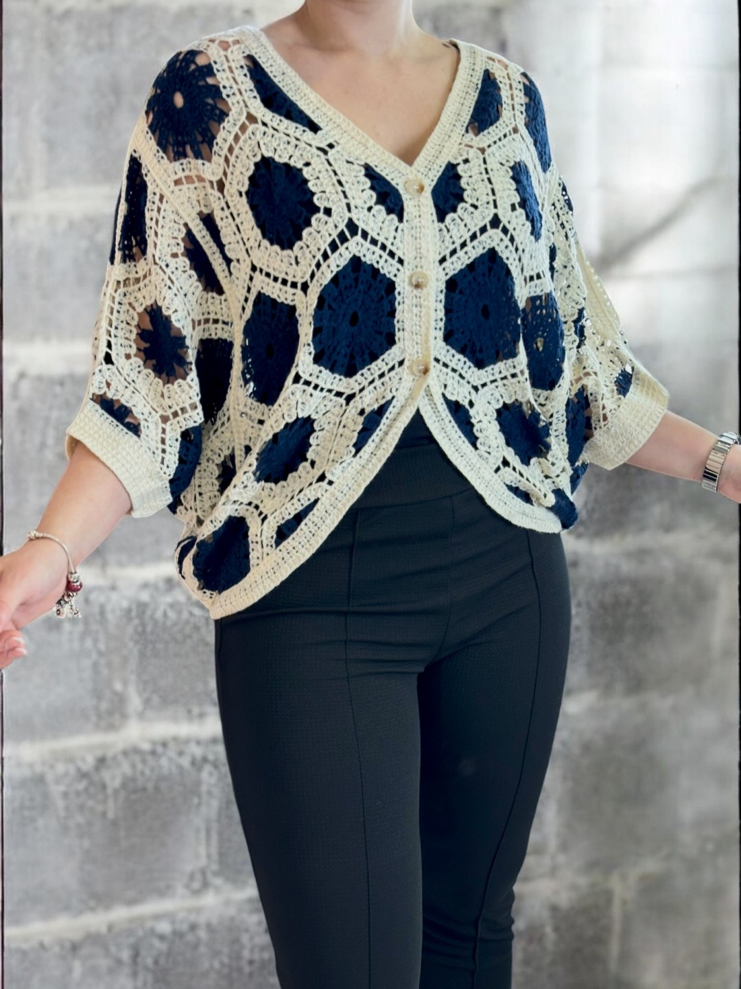 Fashion μπολερό σε πλεκτή υφή