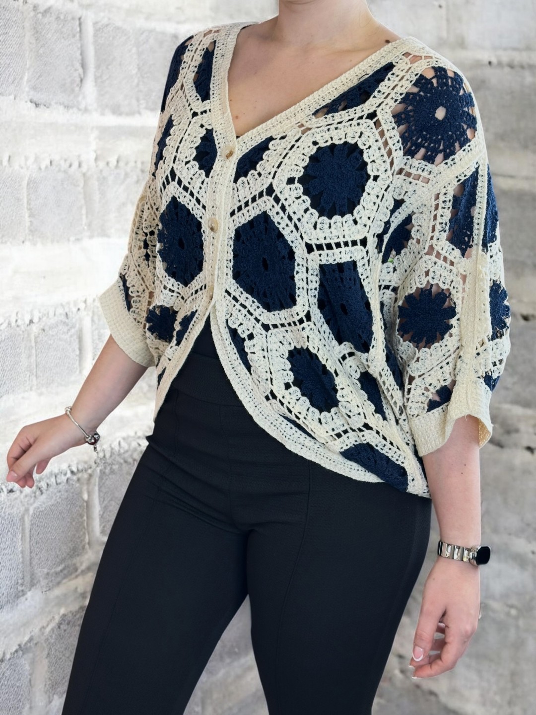 Fashion μπολερό σε πλεκτή υφή