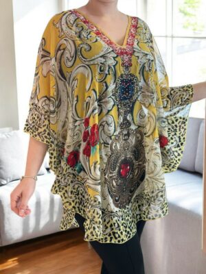 Αέρινη μπλούζα μουσελίνα με στρας