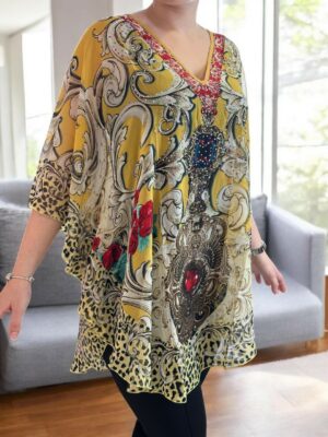 Αέρινη μπλούζα μουσελίνα με στρας