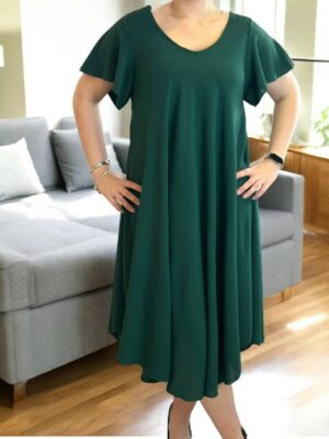 Φόρεμα με V λαιμόκοψη για καθημερινό στυλ