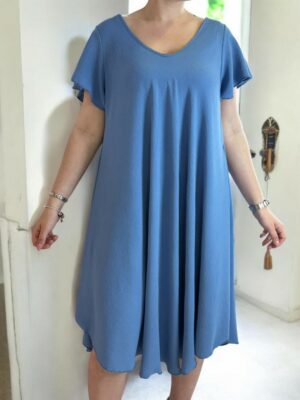 Φόρεμα με V λαιμόκοψη για καθημερινό στυλ