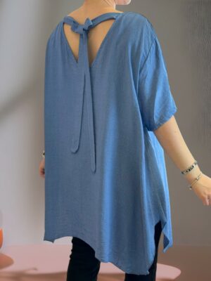 Μπλούζα με δέσιμο πίσω για θηλυκή εφαρμογή