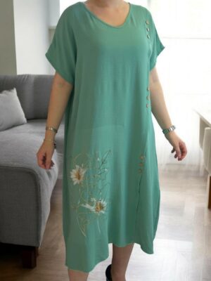 Chic φόρεμα με gold flower detail