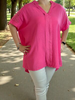 Lace sleeve μπλούζα