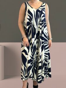Elegant αμάνικο φόρεμα με μοναδικό μοτίβο