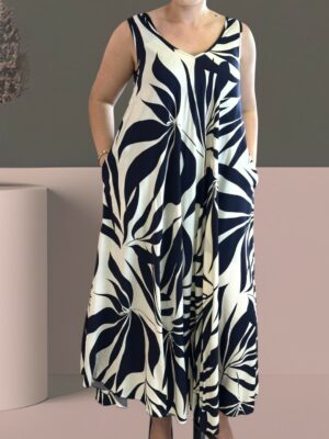 Elegant αμάνικο φόρεμα με μοναδικό μοτίβο